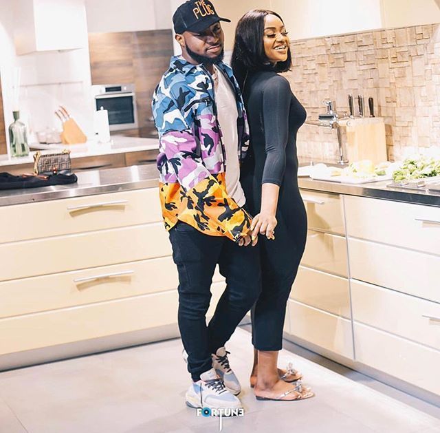 Davido is pictured in this still image from a video, giving Chioma a Valentine surprise. Photo: PMNews