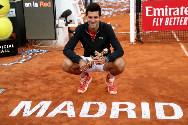 Djokovic wins third Madrid Open as Tsitsipas runs out of steam