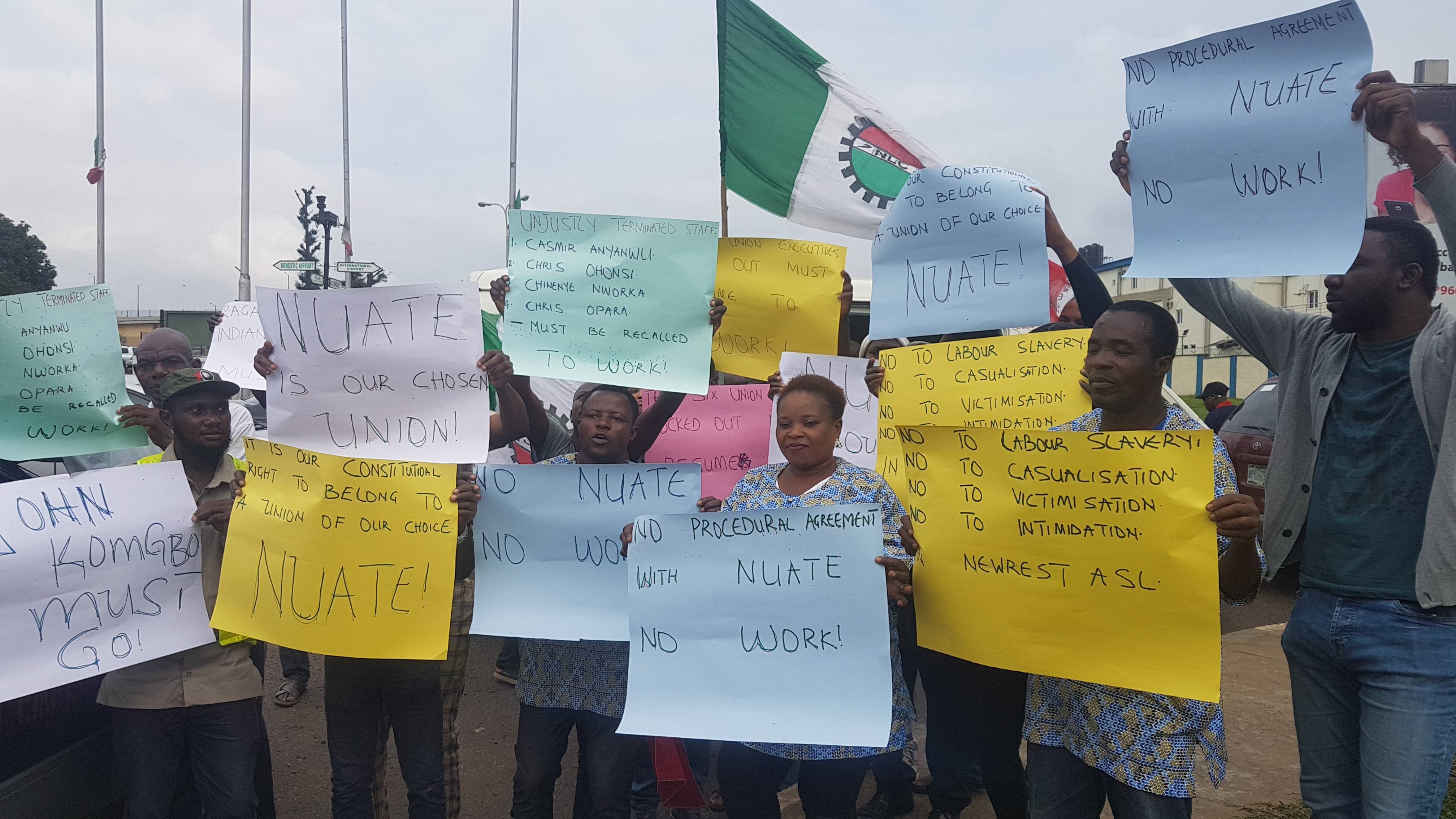 NLC pickets Newrest ASL at Lagos Airport