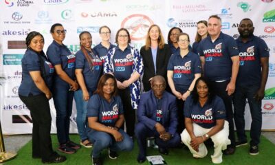 USAID/Nigeria Deputy Mission Director Sara Werth in the middle flanked by USAID Staff during the 2024 World Malaria Day in Abuja..recently